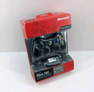 Microsoft Xbox 360 OEM Wireless Controller windows 1403 black windows - Image 1 of 4