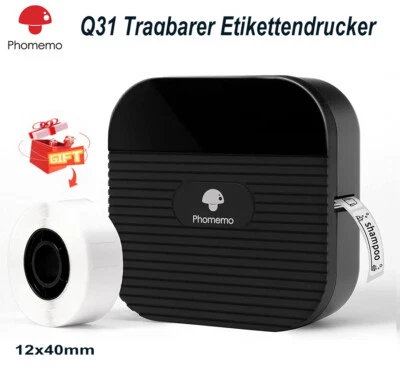Phomemo Q31 Bluetooth Beschriftungsgerät Thermodrucker Mini Etikettendrucker - Bild 1 von 4