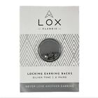LOX x4 Locking Earring Backs Butterfly Fittings Secure Anti-Allergy Silver Tone