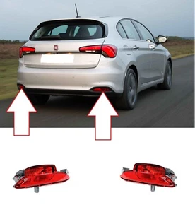 NEW REAR BUMPER FOGLIGHT LAMP PAIR SET FOR FIAT TIPO HB/ESTATE 16-19 - Picture 1 of 3