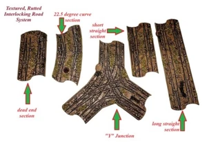 Textured Rutted Interlocking Road System 1/56 28mm 15pcs - Picture 1 of 1