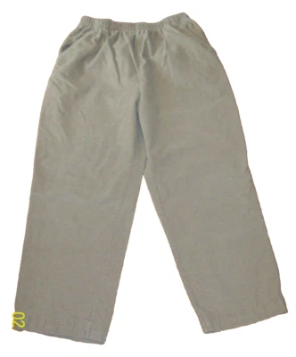 Calça de veludo feminina Haband bege bronzeado tamanho 16P cintura elástica costura 25 - Imagem 1 de 4