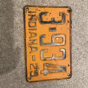 License Plate Tag Vintage Indiana 1930 3934 Shorty - Picture 1 of 2