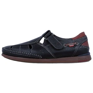 Fluchos Mariner: Sandalias Para Hombre Negro Piel Plantillas Extraíbles 9882 - Foto 1 di 6
