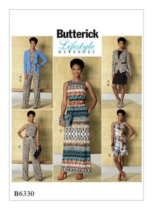 Butterick Easy CUCIRE PATTERN B6330 Misses giacca, abito, tuta XS-M o L-XXL - Foto 1 di 11