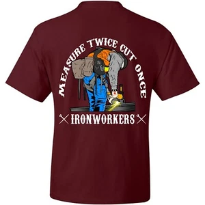 IRONWORKER T-SHIRT | WELDER T-SHIRT| BLUE COLLAR T-SHIRT| IRONWORKER GEAR | - Picture 1 of 2