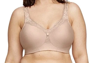 Glamorise 1007 MagicLift Firm Support Seamless Bra Tan Size 34H US - Picture 1 of 7