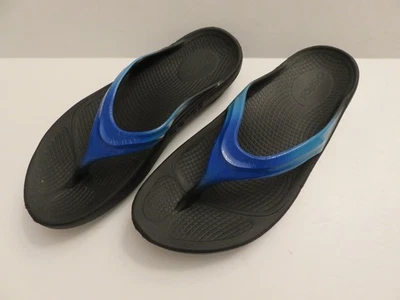 OOFOS OLala 豪华蓝色 Jay 拖鞋凉鞋懒人鞋女式 8 码 US/39 EU — 第 1/4 张图片