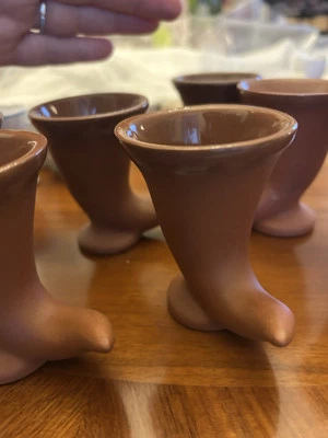 Sechs Schnappsbecher Mittelalter Handgemacht Keramik Trinkbecher  - Bild 1 von 3