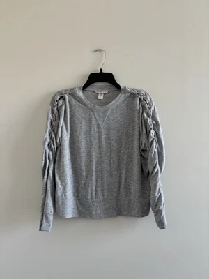 Victoria’s Secret Pullover Sudadera Gris Tejido Manga Cuerda Mujer M Atletismo Foto 1 de 4