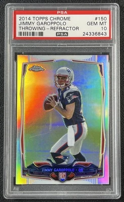 JIMMY GAROPPOLO PSA 10 2014 TOPPS CROMO #150 REFRACTOR NOVATO RC PATRIOTS 6843 Foto 1 de 2