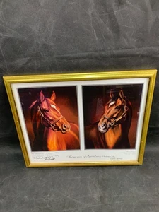 Penny Chenery Ron Turcotte signiertes Sekretariatsbild zusammen mit Barbaro Bild - Bild 1 von 6