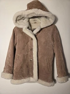 Wilsons Leder Kinder braun Leder Kunstfell gefüttert Mantel Mädchen Jugend Gr. L 12/14  - Bild 1 von 11