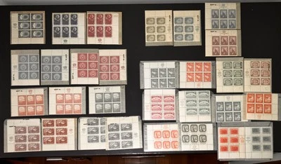 1956-1969 UN Gorgeous 101 Diff. MT/NH Bloques de 6-10 con INSCRIPCIONES ¡Ver todas las píxeles! Foto 1 de 4