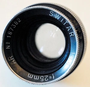 Objectif " KERN " TYPE ..SWITAR - MOUNT " C " - 9,5 et 16 mm - F 25 mm ..1:1.4 - Picture 1 of 2