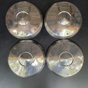 Ford Dog Dish Poverty Hubcaps Set 4ea 10.5" 1959-1963 - Picture 1 of 11