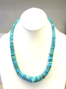 Jay King .925 Plata HEAVENLY WELL LAKE TURQUESA Cuello Disco Graduado 18" Nuevo con Etiquetas - Imagen 1 de 1