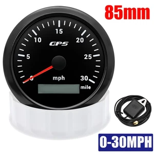 85mm GPS Speedometer 0-30MPH Gauge for Car Truck Motorcycles Boat Waterproof - Picture 1 of 13