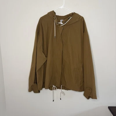 Chaqueta cortavientos Old Navy para adultos otoño 2X de gran tamaño marrón tostado ropa de calle H4 Foto 1 de 4
