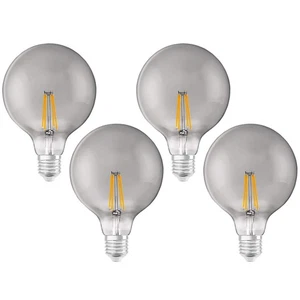 4 x LED Filament Smart+ Globe G125 6W E27 Rauchglas warm Dimmbar Alexa Bluetooth - Bild 1 von 6