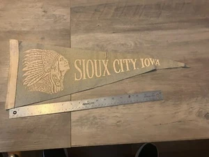 Vintage Felt Pennant Sioux City Iowa - Picture 1 of 7