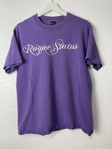 Rogue Status T-shirt Tee Shirt M Purple Green Face Rare Vintage Y2K - Picture 1 of 8