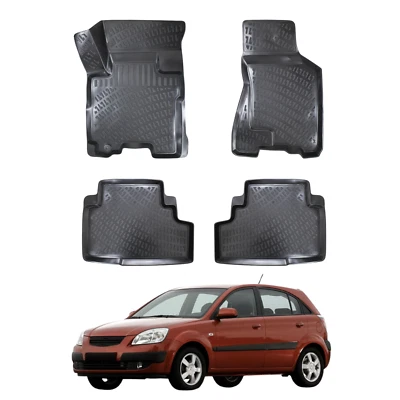 Alfombrillas para Kia Rio 2005-2011 | Alfombrilla personalizada negra Foto 1 de 4