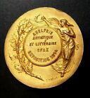 ORIGINAL WWI1914 Tunisia Colonial France Gold pl ART Nouveau silver medal Mattei