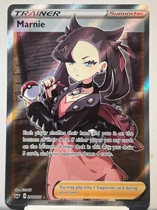 Marnie 200/202 SWSH Base Set Holo Arte Completo Entrenador Tarjeta Pokémon NM1 AA6 - Imagen 1 de 6