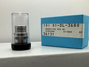NEW Edmund DIN 4x / 0.10 NA microscope objective, NOS, generic RMS thread - Picture 1 of 7