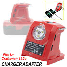 Power Source USB Battery Charger Adapter For Craftsman 19.2v NI-CD w/LED Light