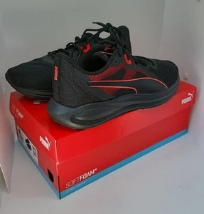 NEW New In Box PUMA Men's Twitch Runner Running Shoes Size 8.5 Black Red Sneaker - Picture 1 of 7