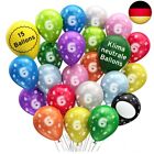 BIO Luftballons 6. Geburtstag •15 Stck• MADE IN EU • Premium BIO Ballons aus 10