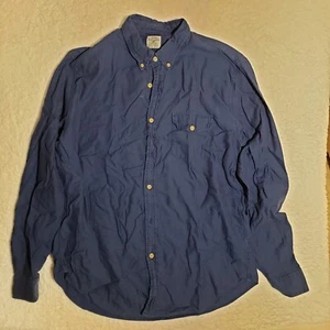 Camisa de trabajo J.Crew grande azul marino cambray para hombre - Imagen 1 de 7