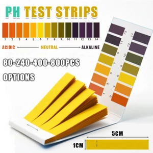 PH Test Strips Litmus Paper Acid Alkaline Saliva Urine Pool Liquid Indicator Set - Picture 1 of 20
