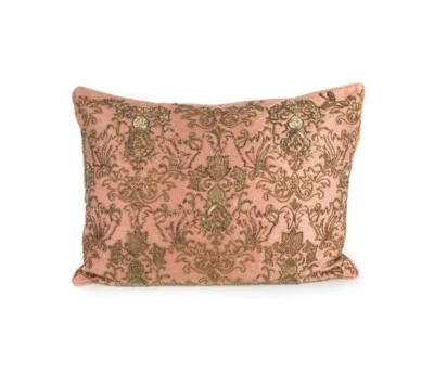 MACKENZIE CHILDS DOGE'S PALACE LUMBER PILLOW ROSE NEW 22" WIDE x 16" LONG - Image 1 of 2