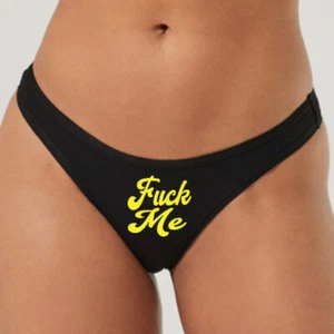 Sexy Naughty Panties Thong - F**k Me - Pick your size and color print F Me Adult - Picture 1 of 8