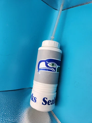 Vintage Seattle Seahawks Insulated Water Bottle Made In USA Cover