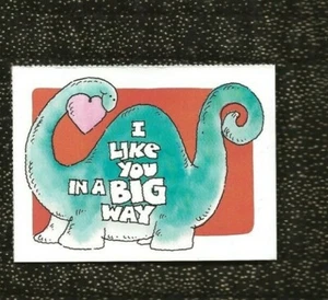 VNTG UNBENUTZT Valentinstag Dinosaurier Brontosaurus Brachiosaurus wie Sie auf eine GROSSE WEISE - Bild 1 von 2