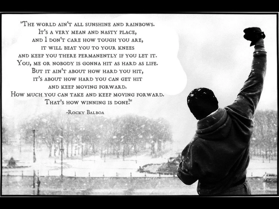 Rocky Balboa inspirational motivational quote Poster High Quality wall poster - image 1 of 1