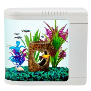 New Top Fin Fish Eye View Aquarium 2 Gallon - Great for Betta Fish & Goldfish - Picture 1 of 5
