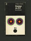 1971 Bruno Munari DESIGN AS ART Italian Visual GRAPHIC Industrial Research Dsgn