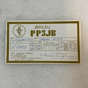 QSL Kurzwelle Amateurfunkkarte PP5JB João Batista Pereira Florianopolis Brasilien - Bild 1 von 3