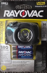 Linterna de cabeza prácticamente indestructible Rayovac DIYPHL3AAA-BTA 180 lúmenes - Imagen 1 de 1