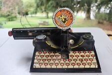 Vintage 1930s MARX Metal Tin Toy Deluxe Dial Typewriter- Dial Letters- Carriage