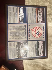 NY Yankees World Series Plaque of 1927, 1961, 1977, 1996 teams players and stats - Picture 1 of 2