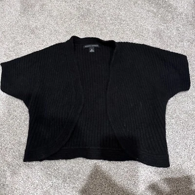 Suave Banana Republic Negro Angora Boloro Chaqueta Envolvente Cubre Suéter M Foto 1 de 4