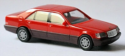 MERCEDES-BENZ CLASSE S W140 Restyling 1994-98 S600 Rosso 1:87 Herpa 021609 - Immagine 1 di 4