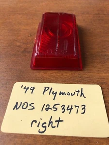 NOS 1949 Plymouth 2 door taillight lens.  RH  Mfg. 1253473 - Foto 1 di 3