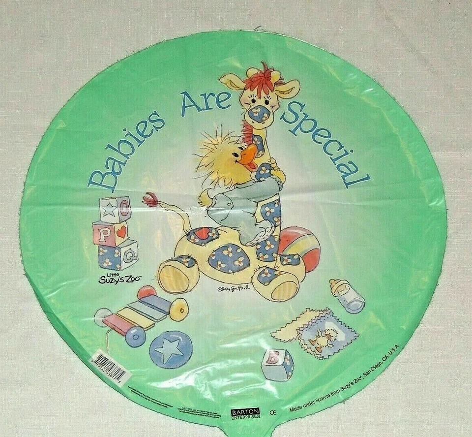 NUEVO GLOBO BABY SHOWER LITTLE SUZY'S ZOO 18" VERDE Foto 1 de 1
